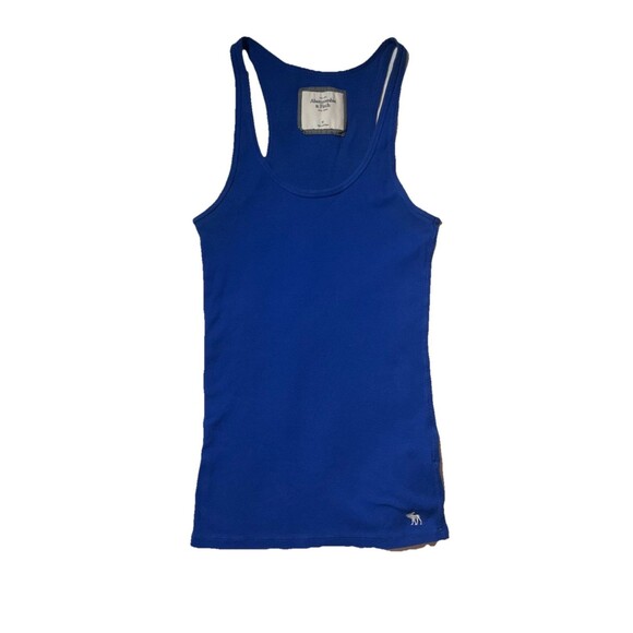 Abercrombie & Fitch Tops - A&F Blue Ribbed Racerback Tank Top Medium Y2K Size M
